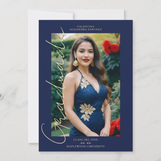 Invitation Typographie de script de la Marine Espagnole (Devant)