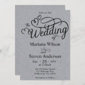 Invitation Typographie de script élégant simple (Devant / Derrière)