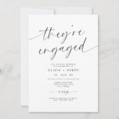 Invitation Typographie de script Ils sont engagés (Devant)