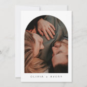 Invitation Typographie de script Ils sont engagés (Dos)