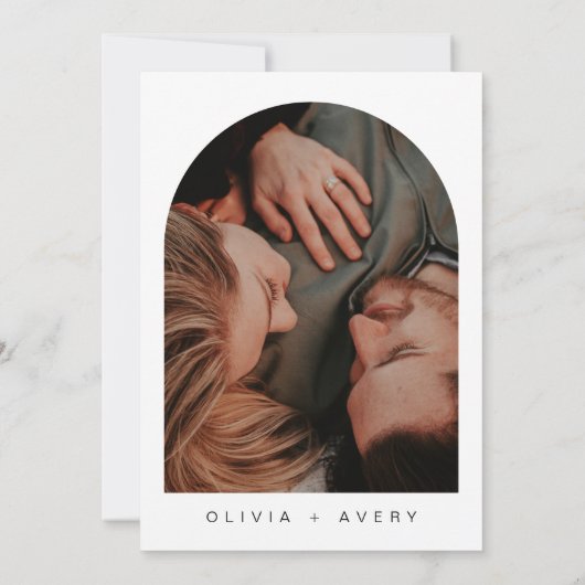 Invitation Typographie de script Ils sont engagés (Dos)