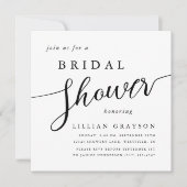 Invitation Typographie de script moderne Fête des mariées noi (Devant)