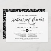 Invitation Typographie de script simple | Dîner de répétition (Devant / Derrière)
