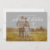 Invitation Typographie de script simple | Dîner de répétition (Devant)