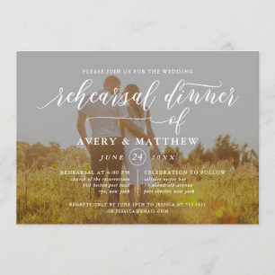 Invitation Typographie de script simple   Dîner de répétition