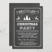 Invitation Typographie de tableau moderne Noël (Devant / Derrière)