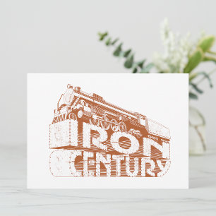 Invitation Typographie de train à vapeur vintage siècle de fe