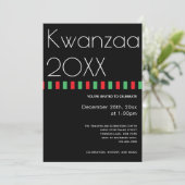 Invitation Typographie de vacances Kwanzaa (Debout devant)