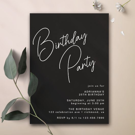 Invitation Typographie Décontractée minimaliste moderne | Ann
