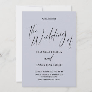 Invitation Typographie d'écriture manuscrite Le Mariage de Bl