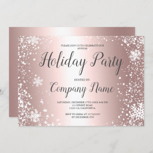 Invitation Typographie d'entreprise de la marque Rose Gold