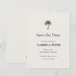 Invitation Typographie des palmiers Nettoyer Élégant Enregist
