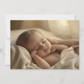 Invitation Typographie d'or Baptême photo bébé (Dos)