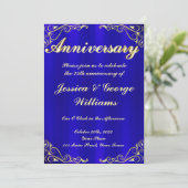 Invitation Typographie dorée élégante et royale pour annivers (Debout devant)