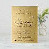 INVITATION TYPOGRAPHIE DORÉE ÉLÉGANTE SIMPLE POUR TOUT ÂGE PO (Debout devant)