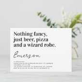 Invitation Typographie Drôle Rien de Fantaisiste Fête de Dipl (Debout devant)