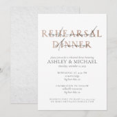 Invitation TYPOGRAPHIE DU CUIVRE Dîner de répétition Mariage (Devant / Derrière)