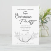 Invitation Typographie du logo moderne entreprise fête de Noë (Debout devant)