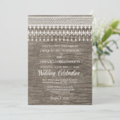 Invitation Typographie du script de clôture en dentelle Vinta (Debout devant)