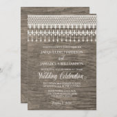 Invitation Typographie du script de clôture en dentelle Vinta (Devant / Derrière)