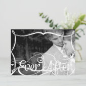 Invitation Typographie du tableau à pas Votre photo Mariage I (Debout devant)