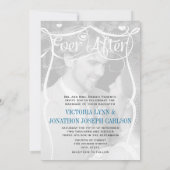 Invitation Typographie du tableau à pas Votre photo Mariage I (Dos)