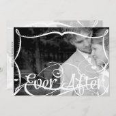 Invitation Typographie du tableau à pas Votre photo Mariage I (Devant / Derrière)