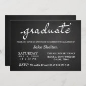 Invitation Typographie du tableau noir Diplôme d'un Open Hous (Devant / Derrière)