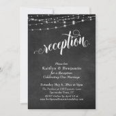 Invitation Typographie Élaborée Lumières de Tableau Réception (Devant)