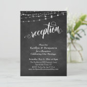 Invitation Typographie Élaborée Lumières de Tableau Réception (Debout devant)