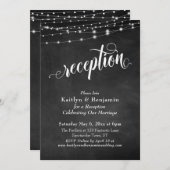 Invitation Typographie Élaborée Tableau Éclairé de Réception (Devant / Derrière)