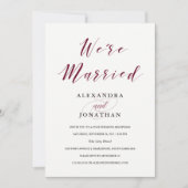 Invitation Typographie élégante | Cérémonie de mariage Marsal (Devant)