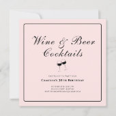 Invitation Typographie Élégante Fête d'Adulte de 30 ans pour (Devant)