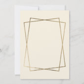 Invitation Typographie en faux or moderne ivoire Sweet 16 (Dos)