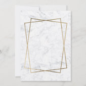 Invitation Typographie en faux or moderne marbre Sweet 16 (Dos)