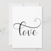 Invitation Typographie En Frottement Réception Après Mariage  (Dos)
