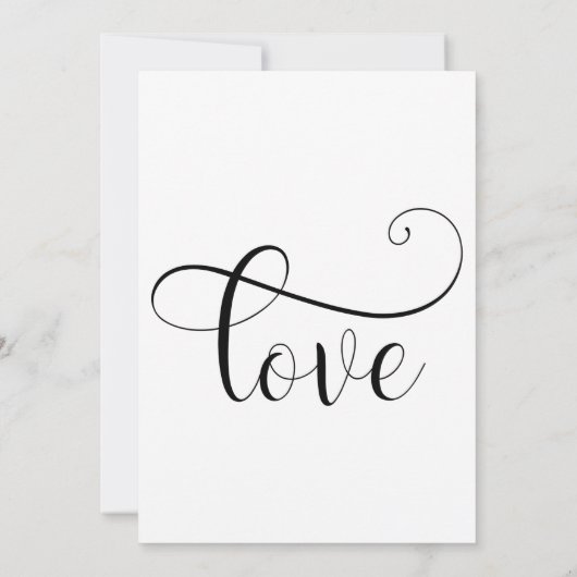 Invitation Typographie En Frottement Réception Après Mariage  (Dos)