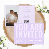 Invitation Typographie en gras Lilac numérique tout en un Mar