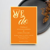 Invitation Typographie en gras Nous faisons du Orange & Gold 