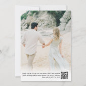 Invitation Typographie en gras Photo Code QR Mariage (Dos)
