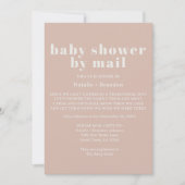 Invitation Typographie en grès rose par Baby Shower par courr (Devant)