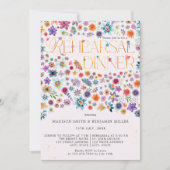 Invitation Typographie en or rose Boho Floral Mariage Répétit (Devant)