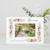 Invitation Typographie espagnole du Whimsical Quinceañera (Debout devant)