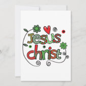 Invitation Typographie festive chrétienne Jésus-Christ (Devant)