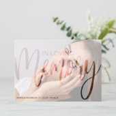 Invitation Typographie | Fête funéraire de la vie (Debout devant)