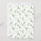 Invitation Typographie feuille White Anand Karaj Sikh Mariage (Dos)