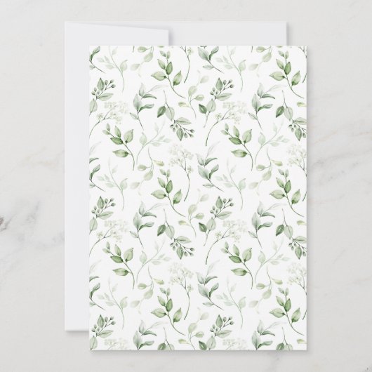 Invitation Typographie feuille White Anand Karaj Sikh Mariage (Dos)