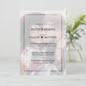 Invitation Typographie floue moderne Faded Party (Debout devant)