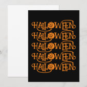 INVITATION TYPOGRAPHIE HALLOWEEN HALLOWEEN (Devant / Derrière)