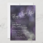 Invitation Typographie "Happily Ever After" avec effet Bokeh (Devant)